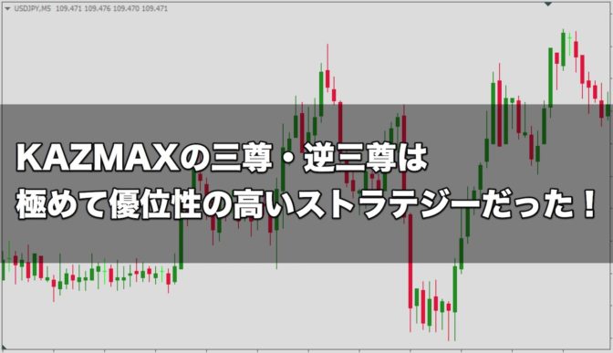 KAZMAXの三尊・逆三尊は極めて優位性の高いストラテジーだった!
