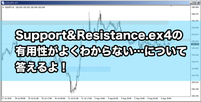 「Support&Resistance.ex4の有用性がよくわからない…」について答えるよ!