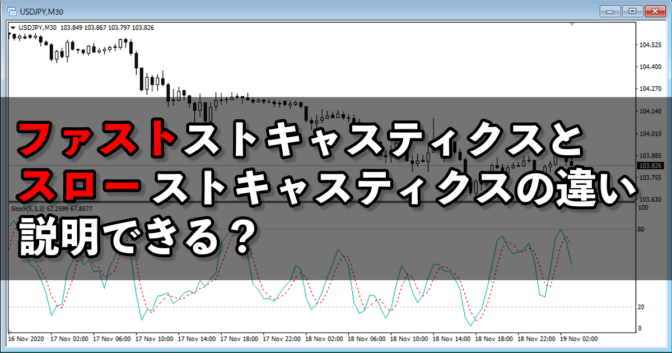 【FX】ファストストキャスティクスとスローストキャスティクスの違い、説明できる?