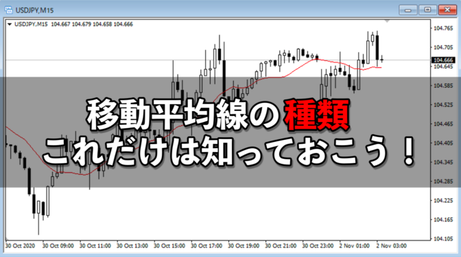 【FX】移動平均線の種類、これだけは知っておこう!