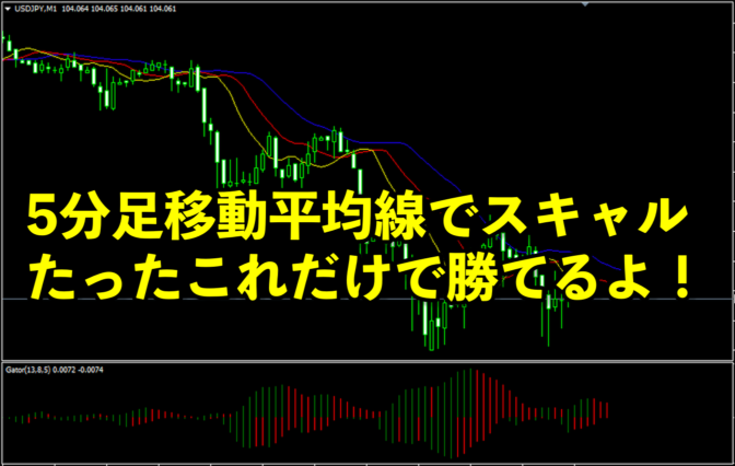 【FX】「5分足移動平均線でスキャル、たったこれだけで勝てるよ!」