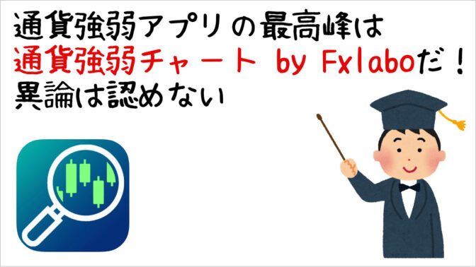 通貨強弱アプリの最高峰は『通貨強弱チャート by Fxlabo』だ！異論は認めない